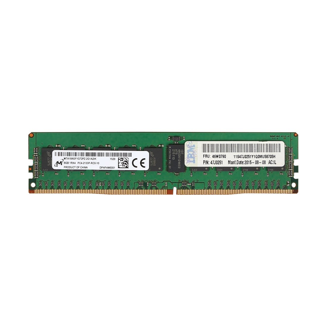 Ibm 46W0790 8GB 1Rx4 PC4-17000P-R DDR4-2133Mhz RAM - 1yr Wty