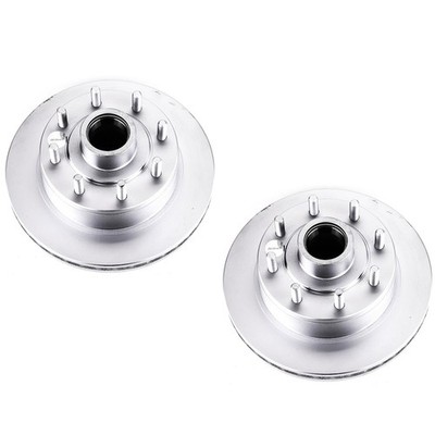 SET-P15AR8546EVC-2 Powerstop 2-Wheel Set Brake Discs Front 4-Wheel ABS for Ford