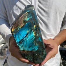 4.7lb Natural Flash Labradorite Quartz Crystal Freeform rough Mineral Healing