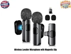 Wireless Lavalier Microphone Mini Clip Mic for iPhone Android Video Recording