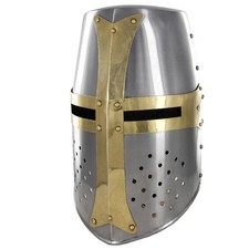 Helmet Medieval Crusader Knight Templar Armor Larp Great Gift Armour Steel Greek