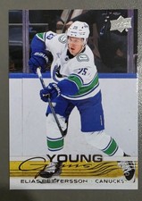 Elias Pettersson Young Guns Upper Deck series 1 2025 Rookie Card MINT . rookie card picture