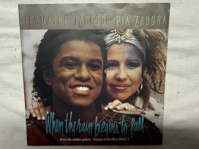 Jermaine Jackson Pia Zadora - When the rain begins to fall - 7'' Vinyl Single