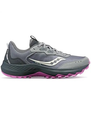 Saucony Aura TR Women's Trail Running Shoes, Fossil/Grape (Taxes included)