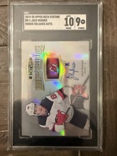 2019-20 Upper Deck Stature Jack Hughes Rookie Auto RR-1 SGC Devils