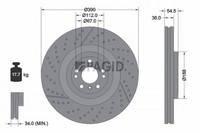 2X Bremsscheibe Pagid 56370NHC FüR Mercedes GLE C292 GL Klasse X166 W166 GLS 350