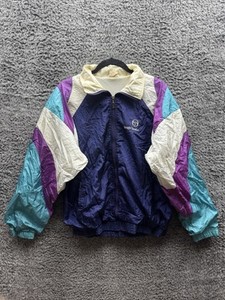 Vintage Sergio Tacchini Retro 80s Tennis Nylon Tracksuit Jacket 38 Pants 32