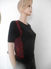 MichaeL   KORS   .  RARE  TOP   femme   M=38/40 : 2 TONS . NOIR/ROUGE  LEOPARD 