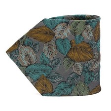 A Testoni graue Seidenkrawatte mit Blattmuster 100 112887856