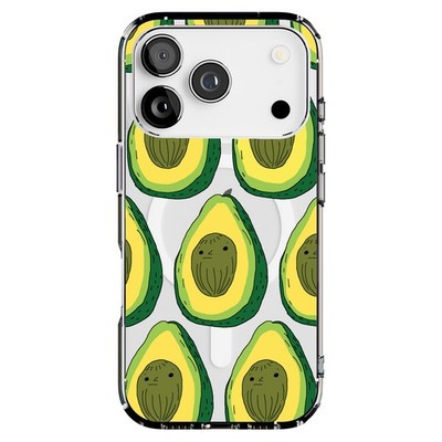 Tough Case For Apple iPhone (17,16,15,14,13,12,11,X,8),Cute Avocado Print