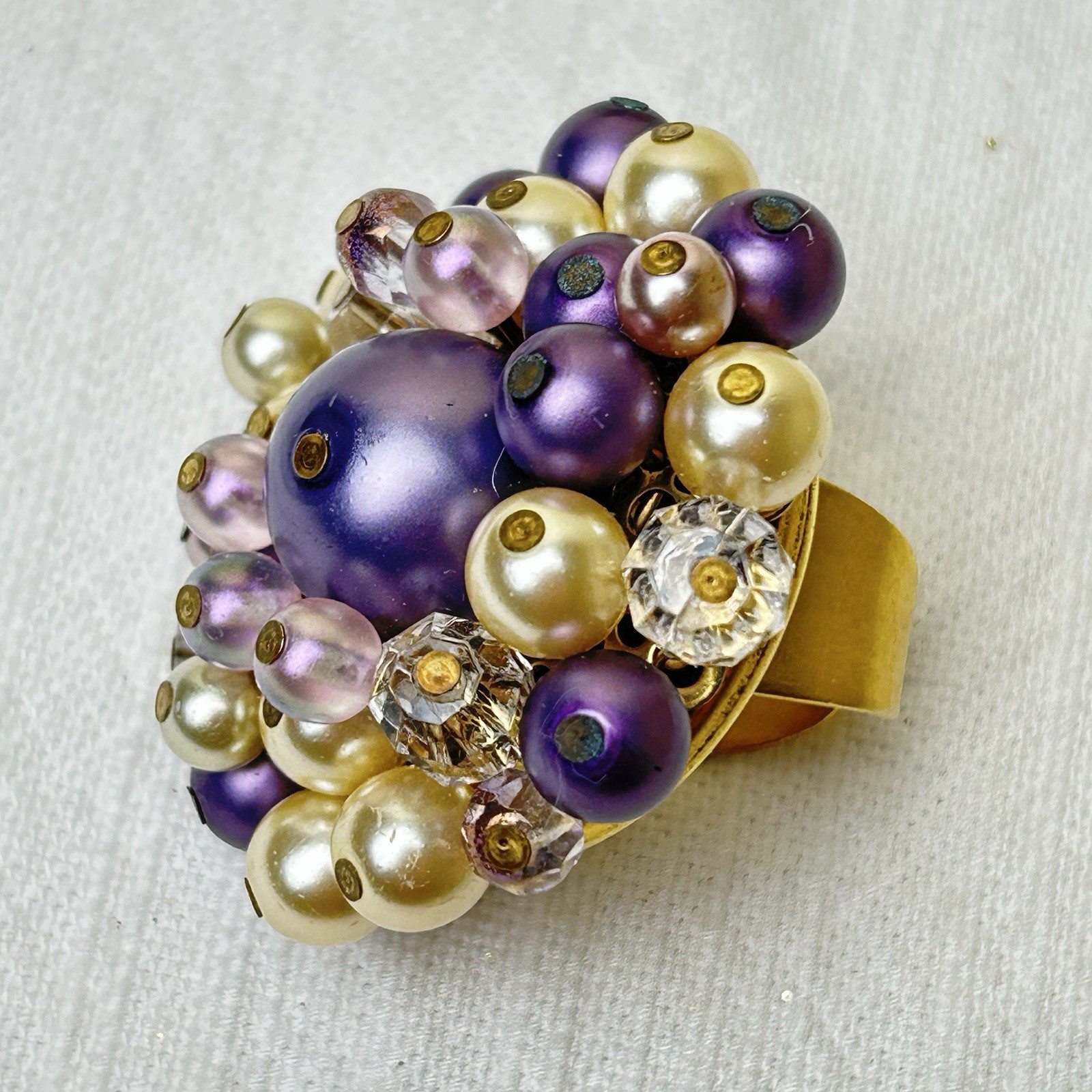 LENORA DAME Statement Cocktail Ring Adjustable Be… - image 3