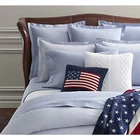 Ralph Lauren Home Organic Cotton Oxford Solid Set 2 King Pillow Cases Blue