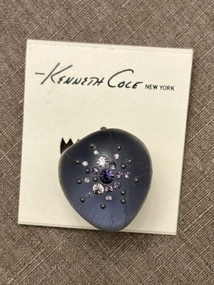 Kenneth Cole Cocktail Ring Dome Crystals 3D Huge Statement  Sz:8/expandable