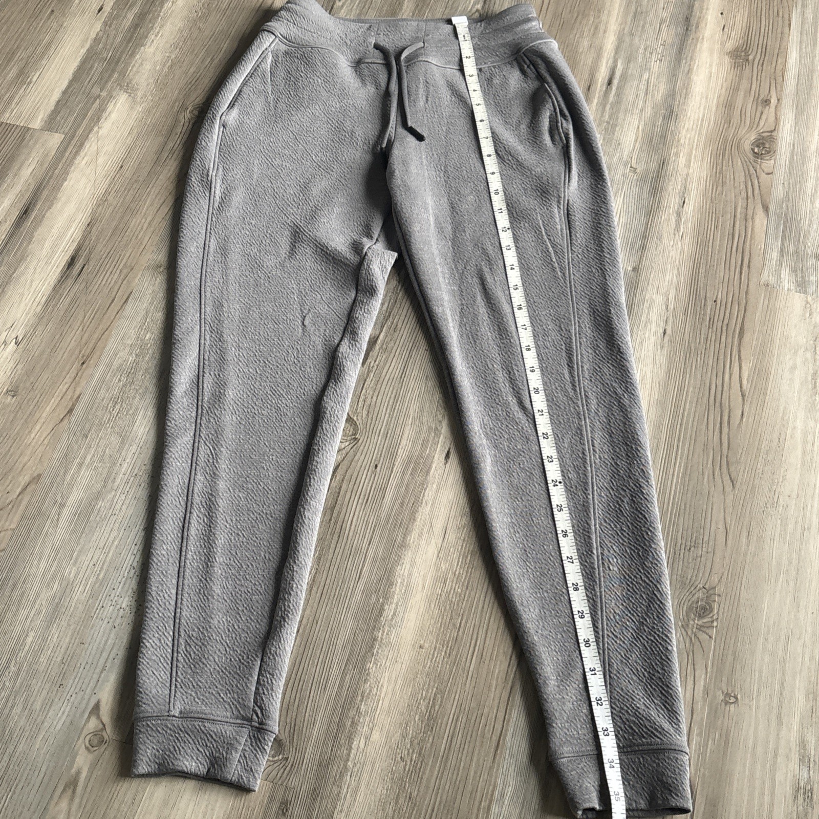 Prana Textured Gray Pull On Drawstring Joggers Si… - image 6