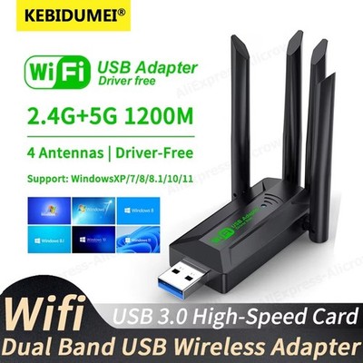 USB Wifi Adapter 1200 Mbps USB 3.0 Stick WLAN Dongle 2.4Ghz 5Ghz Dualband Antena
