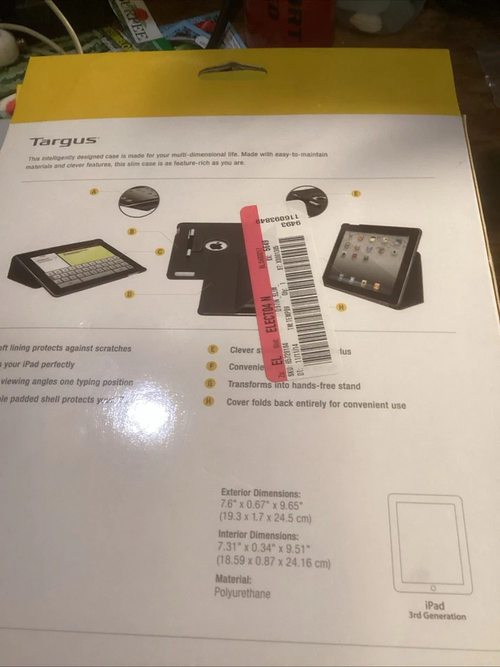 Targus - Slim Case for iPad 3 Rd Gen Grey New - Image 3 of 3