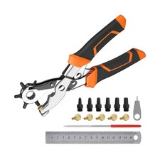 Heavy Duty Revolving Punch Plier Kit, Diyife Leather Hole Punch... USA FAST SHIP