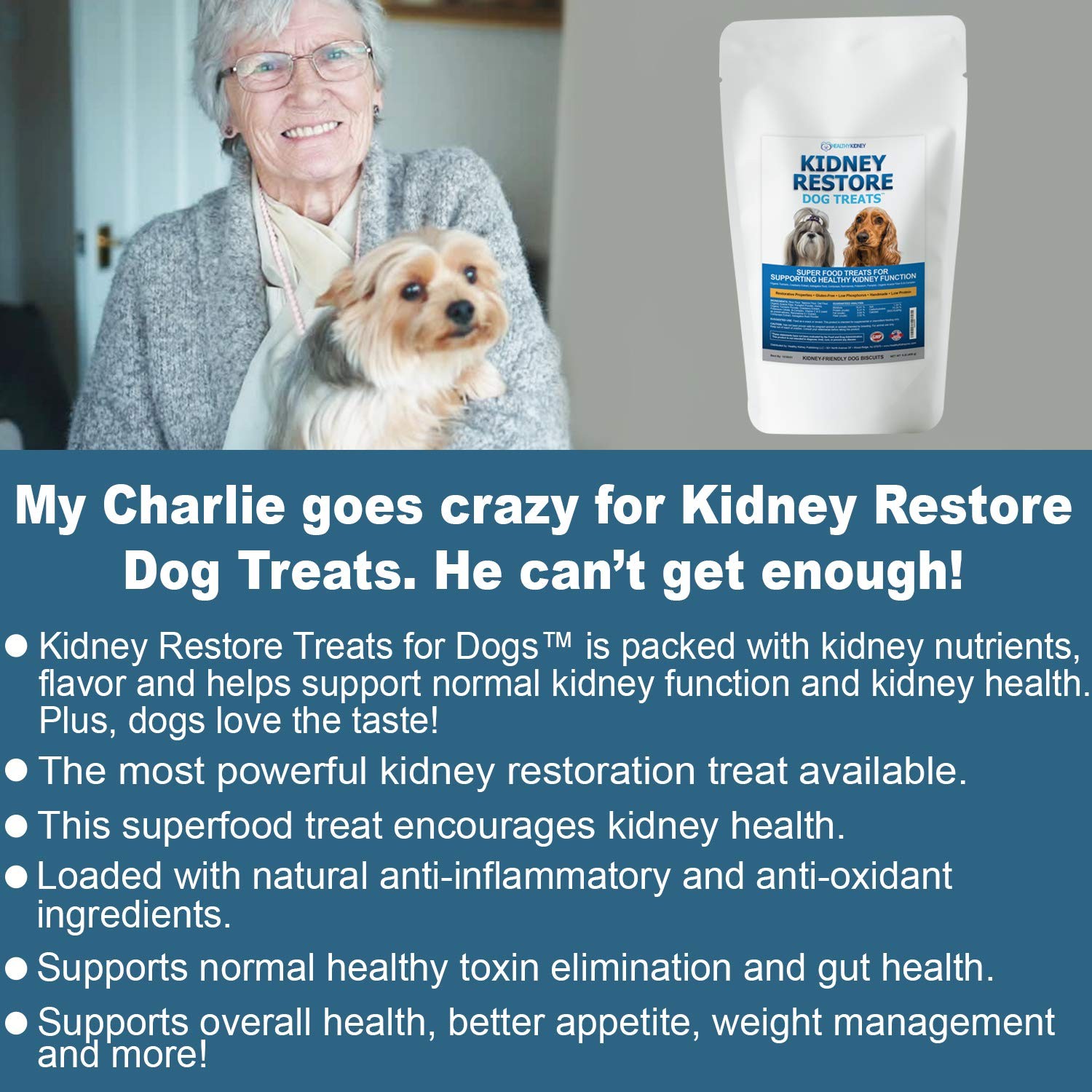 Kidney Restore Dog Treats Restorative Dog Treats for Kidney Issues, Low Prote...
