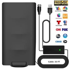 2024 Outdoor Indoor Digital TV Antenna 200+ Miles Long Range with Built-in Ampli