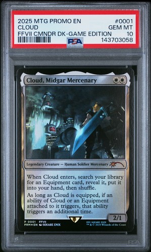 2025 MTG PROMOS #0001 CLOUD, MIDGAR MERCENARY PSA 10