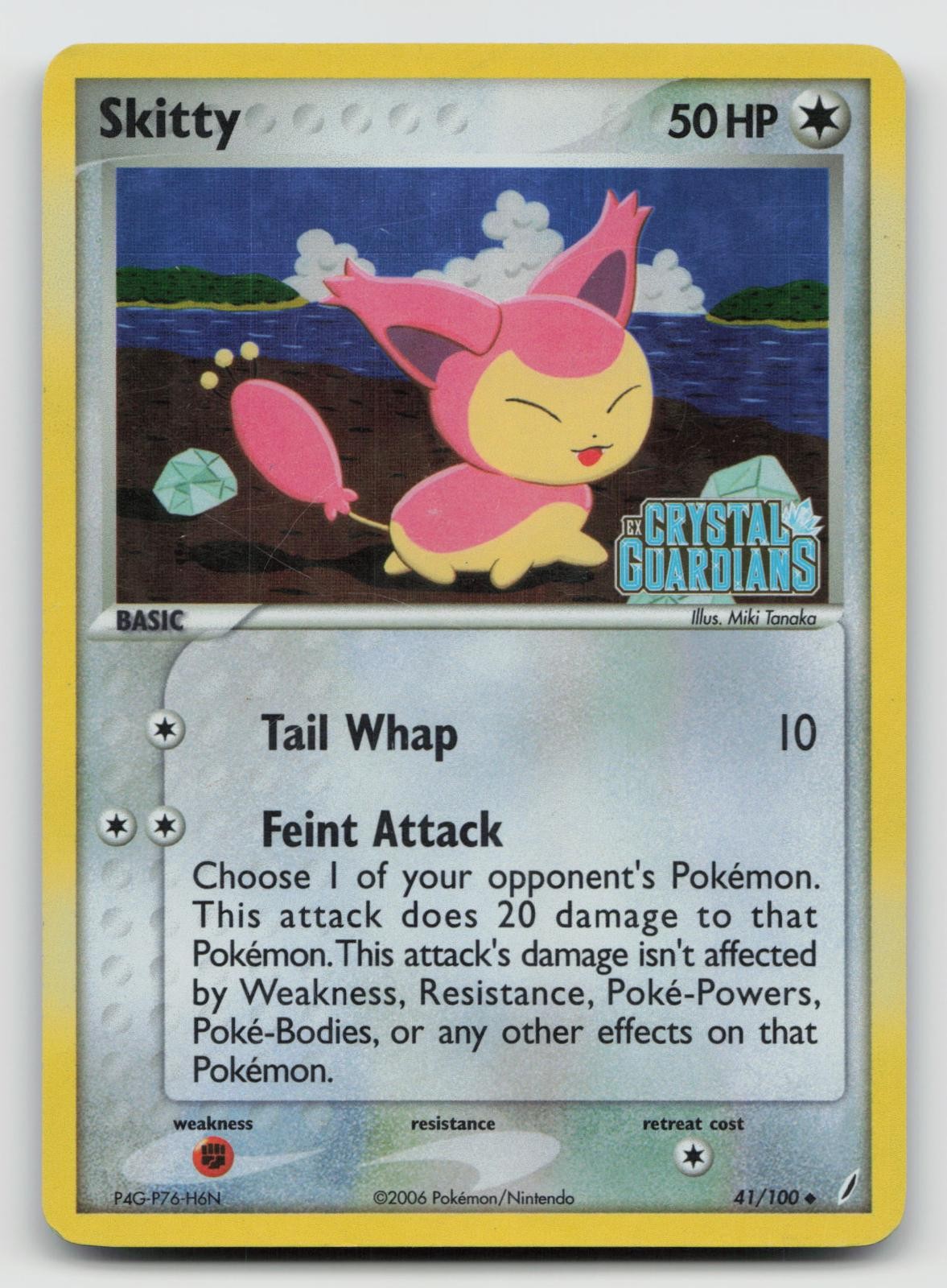 Pokemon Skitty 41/100 Crystal Guardians HP Holo