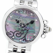 Tudor TUDOR 35100 Clair de Rose Date 10P Diamond Automatic Ladies Good Condition