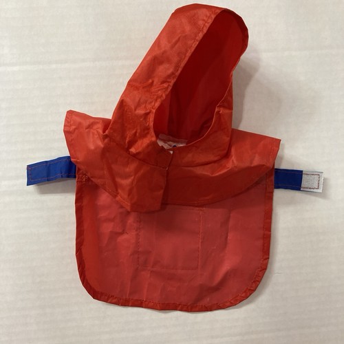 🌸 Pet animal XS”Paw N Claws” Raincoat Red Fits 6-9 in 2-6 lbs Dog Costume