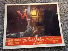 Vintage Movie Lobby Card "The File on Thelma Jordon" 1950 Barbara Stanwyck
