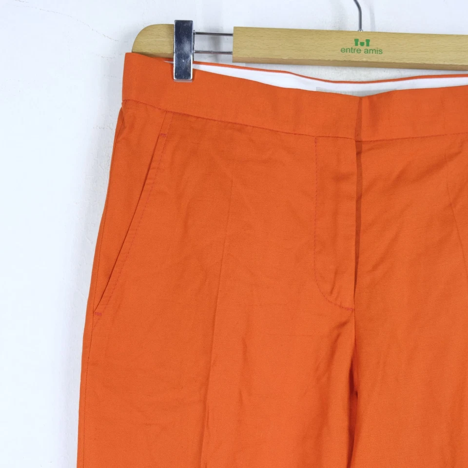 Pantalone Stella McCartney Donna Taglia 44 Viscosa Arancione Casual Comodo Logo - Immagine 2 di 4