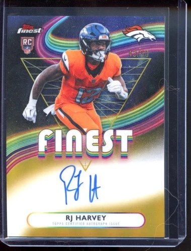 2025 Topps Finest Football Gold Refractor RJ Harvey #RFA-RJH