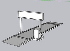 HO Scale CAT Certified Truck Scale Diorama Accessory for Model Train Railroads