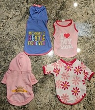 Lot Of 4 Dog Clothes All In Good Condition  Clean Sz S-M 14-18 Pound Dogs
