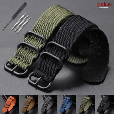 #ad 18mm 20mm 22mm 24mm Ballistic Durable Military Nylon Wrist Watch Band Strap $7.97