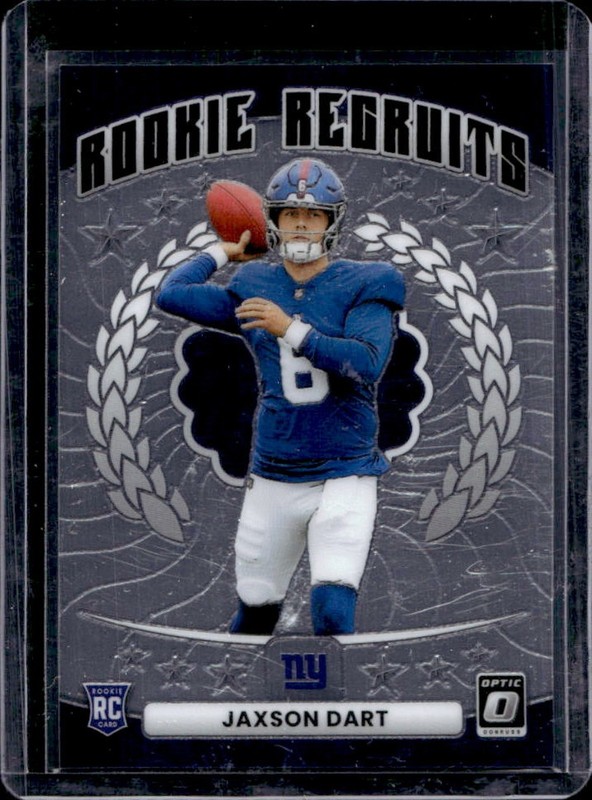 2025 Panini Donruss Optic Jaxson Dart Recruits RC #2 Giants Rookie