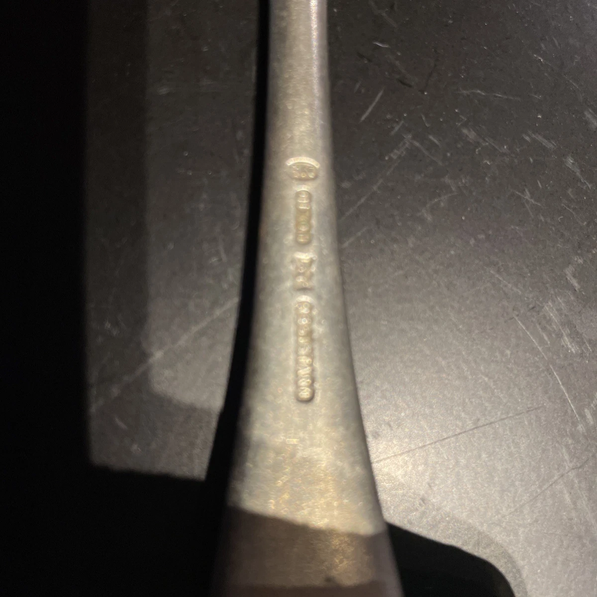 DIXON RESISTARN Spoon With Trumpet &banner Makers Mark NS Sheffield Cutlery