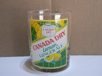 Vintage Canada Dry Lemon Ginger Ale Glass Tumbler  Collectible Soda