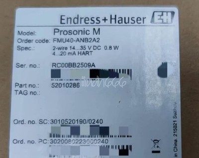 ONE New ENDRESS+HAUSER FMU40-ANB2A2 Ultrasonic Level Meter