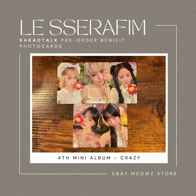 Le Sserafim - 4th Album CRAZY - KAKAOTALK POB Photocard