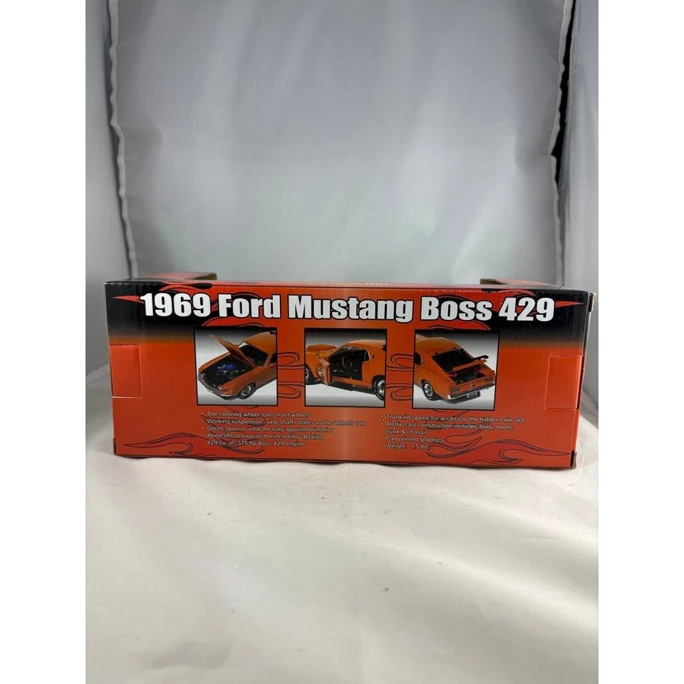 First Gear NAPA 1969 Ford Mustang Boss 429 Bank Diecast 1:24 Scale Replica NIB - Image 4 of 4