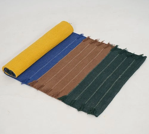 Yoga Mat Thick Non Slip Organic Cotton Exercise Workout Mat Pilates Rug 2x6 FT