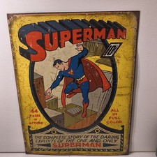 Desperate Interprises Superman #1 Tin DE Sign 16" H #1968 DC Comics Made In USA