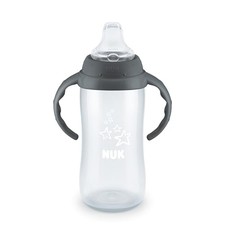 NUK Learner Cup, 10 Ounce, Tritan Gray Star   BPA Free, Spill Proof Sippy Cup