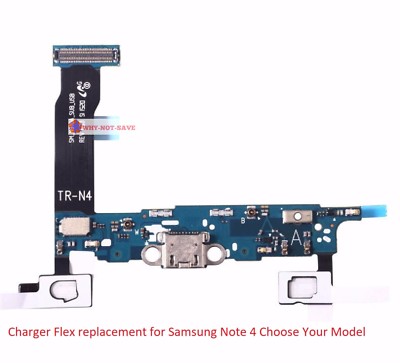 USB Charging Charger Mic Port Flex Cable Replacement Part for Samsung Note 4 USA