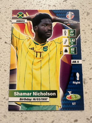 2024 Copa America Cards Shamar Nicholson Flash Edition Jamaica
