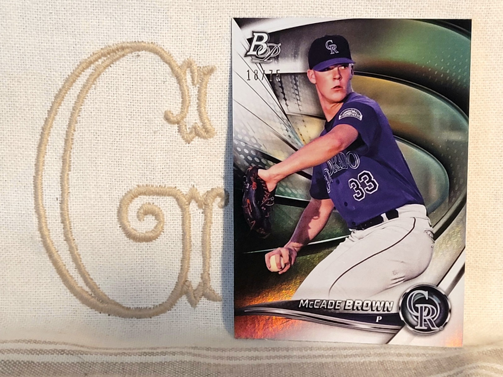 McCade Brown, Rockies, 2022 Bowman Platinum Top Prospects Platinum Bar #'d/75🇬