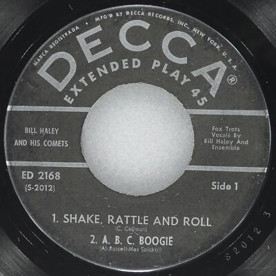 BILL HALEY Shake, Rattle And Roll DECCA ED 2168 VG 45 7'' 1954 Rock & Roll