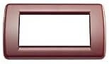 Vimar 16764.07 Placca Rondò 4 Posti Tecnopolimero Rosso Rubino