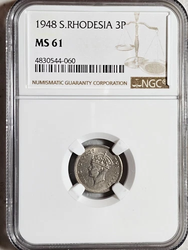 Southern Rhodesia 3 Pence 1948 NGC MS 61