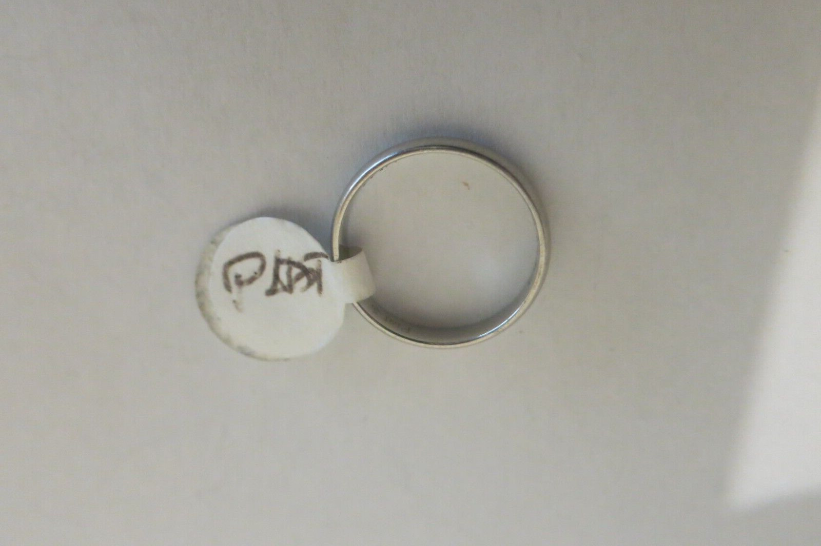 SOLID PLATINUM ETERNITY RING  SIGNED  RING SIZE  5 - image 2