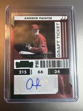 2021 Panini Contenders AUTO Andrew Painter RC 17/25 Phillies Draft Ticket Green